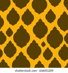 Seamless pattern of Arabic lamps for the celebration of Muslim community festival.