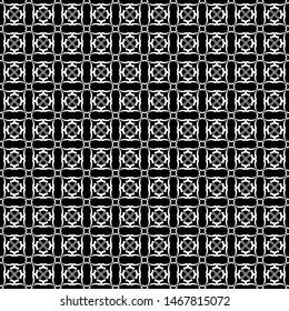 Seamless pattern. Arabic, oriental ornaments. White lines on a black background.