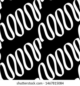 Seamless pattern. Arabic, oriental ornaments. White lines on a black background.