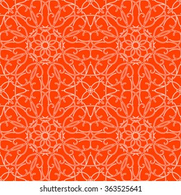 Seamless pattern in arabic style. Intersecting curved elegant lines and scrolls forming abstract floral ornament.