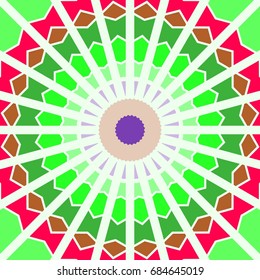 Seamless pattern in arabic style. Muslim, eastern, oriental colorful background. Vector illustration.