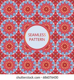 Seamless pattern in arabic style. Muslim, eastern, oriental colorful background. Vector illustration.