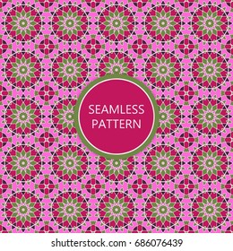 Seamless pattern in arabic style. Muslim, eastern, oriental colorful background. Vector illustration.
