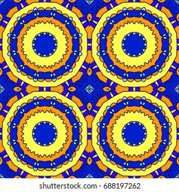 Seamless pattern in arabic style. Muslim, eastern, oriental colorful background. Vector illustration.