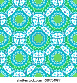 Seamless pattern in arabic style. Muslim, eastern, oriental colorful background. Vector illustration.