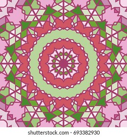 Seamless pattern in arabic style. Muslim, eastern, oriental colorful background. Vector illustration.
