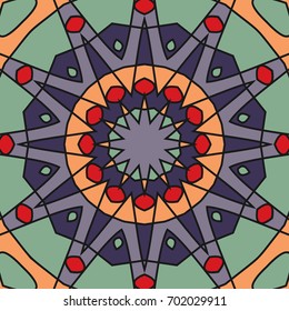 Seamless pattern in arabic style. Muslim, eastern, oriental colorful background. Vector illustration.