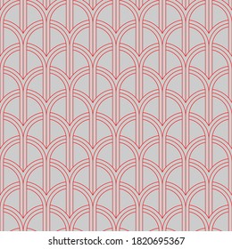 Seamless pattern of arcs. Geometric striped background.