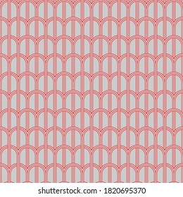 Seamless pattern of arcs. Geometric striped background.