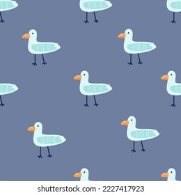 Seamless pattern with Arctic and Antarctic animals. Colorful vector flat for kids. hand drawing. baby design for fabric, print, wrapper, textile.