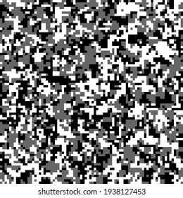 Seamless pattern arctic pixel noise on a light gray snow background