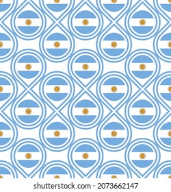 seamless pattern of argentina flag. vector illustration