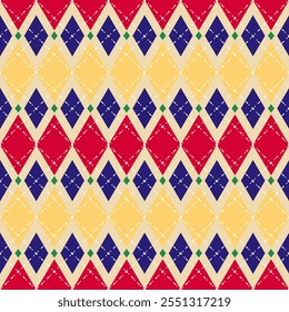 Seamless pattern, Argyle Pattern Geometric pattern, featuring a pattern that looks like a square or diamond.