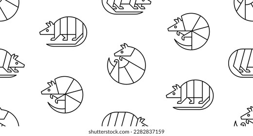 Patrón sin foco con Armadillos. aislado en fondo blanco