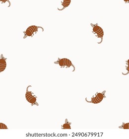 Patrón sin costuras con armadillos. Occidental. Diseño para tela, textiles, Fondo de pantalla, embalaje. 