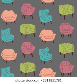 Sillones de estilo moderno y moderno sin inconfundibles. Salón y mobiliario de patio.
