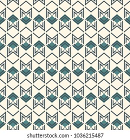 Seamless pattern with arrow fletching. Repeated chevrons wallpaper. Tribal and ethnic motif. Native americans ornamental abstract background. Boho chic digital paper, textile print. Vector art