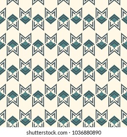 Seamless pattern with arrow fletching. Repeated chevrons wallpaper. Tribal and ethnic motif. Native americans ornamental abstract background. Boho chic digital paper, textile print. Vector art