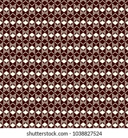 Seamless pattern with arrow fletching. Repeated chevrons wallpaper. Tribal and ethnic motif. Native americans ornamental abstract background. Boho chic digital paper, textile print. Vector art