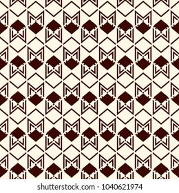 Seamless pattern with arrow fletching. Repeated chevrons wallpaper. Tribal and ethnic motif. Native americans ornamental abstract background. Boho chic digital paper, textile print. Vector art