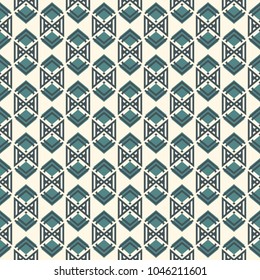 Seamless pattern with arrow fletching. Repeated chevrons wallpaper. Tribal and ethnic motif. Native americans ornamental abstract background. Boho chic digital paper, textile print. Vector art