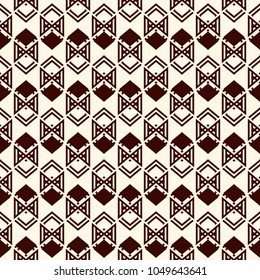 Seamless pattern with arrow fletching. Repeated chevrons wallpaper. Tribal and ethnic motif. Native americans ornamental abstract background. Boho chic digital paper, textile print. Vector art
