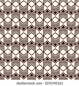 Seamless pattern with arrow fletching. Repeated chevrons wallpaper. Tribal and ethnic motif. Native americans ornamental abstract background. Boho chic digital paper, textile print. Vector art