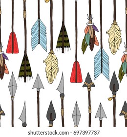 Seamless pattern with arrows