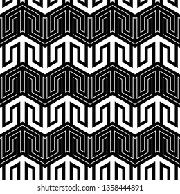 Seamless pattern. Arrows background. Figures wallpaper. Ethnic motif. Simple ornament. Arrow shapes backdrop. Folk image. Digital paper, textile print, web design, abstract.