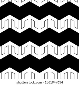 Seamless pattern. Arrows background. Figures wallpaper. Ethnic motif. Simple ornament. Folk image. Arrow shapes backdrop. Digital paper, textile print, web design, abstract.
