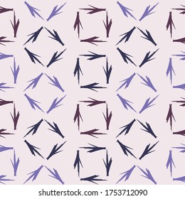 Seamless pattern with arrows.  Colourful elements on dark purple wall.  The texture of the paint. Multi-colored pens.