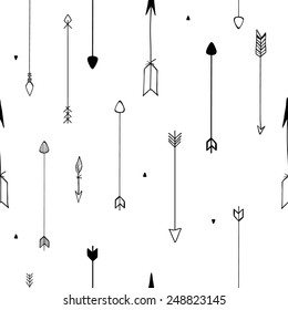 seamless pattern of arrows. hand painting