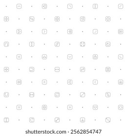 Seamless pattern with arrows icon on white background. Included the icons as basic, infographic, navigation, direction, chevron, cursors, selection And Other Elements.