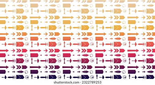 Seamless pattern with arrows modern print vector image with dusk color