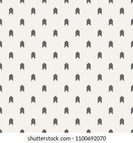 Seamless pattern with arrows motif. Minimalist abstract background. Simple modern print with pointers. Digital paper, textile print. Vector art.