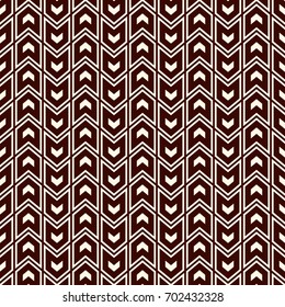 Seamless pattern with arrows motif. Repeated mini angle brackets. Chevrons wallpaper. Minimalist abstract background. Simple modern print with pointers. Digital paper, textile print. Vector art