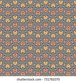 Patrón transparente con motivos flechas. Miniángulos repetidos. Papel tapiz de Chevrons. Fondo abstracto minimalista. Impresión moderna y sencilla con punteros. Papel digital, letra textil. Arte vectorial