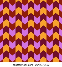 Seamless pattern. Arrows ornament. Ethnic motif. Arrowheads wallpaper. Geometrical backdrop. Folk background. Mosaic digital paper. Geometric textile print. Abstract web design. Vector art.
