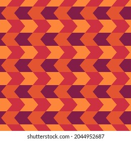 Seamless pattern. Arrows ornament. Ethnic motif. Arrowheads wallpaper. Geometrical backdrop. Folk background. Mosaic digital paper. Geometric textile print. Abstract web design. Vector work