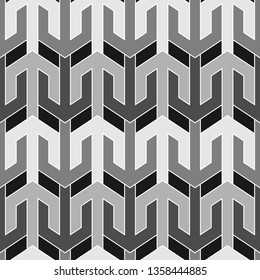 Seamless pattern. Arrows, parallelograms background. Figures wallpaper. Ethnic motif. Simple ornament. Arrow, quadrangular shapes backdrop. Digital paper, textile print, web design, abstract.