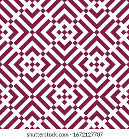 Seamless pattern. Arrows, polygons background. Chevrons, checks ornament. Folk wallpaper. Curves, squares backdrop. Tribal motif. Ethnic ornate .Angle brackets, quadrangles. Ancient mosaic. Abstract.