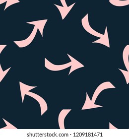 Seamless pattern with arrows. Repeating girl print. Simple vector illustration.
