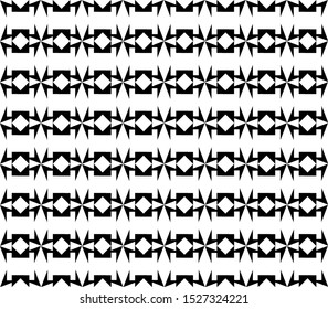 Seamless pattern of arrows and rhombus shapes. Geometric monochrome abstract backgrounds suitable for fabric motifs.