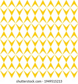 Seamless pattern of arrows and rhombuses. Geometric orange background.