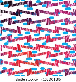 Seamless pattern with arrows. Stylish background in bohemian style. Drawing by hand.