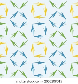 Seamless pattern with arrows.  Stylish background in bohemian style.  Grunge urban repeated backdrop for wrapping paper.