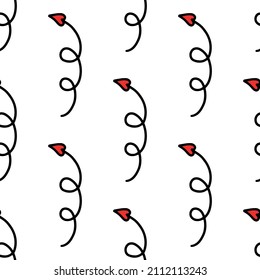 .Seamless pattern with arrows for Valentines Day. Cupids arrows pattern.