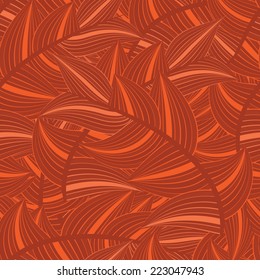 Seamless pattern with art abstract autumn leaves. Vector.