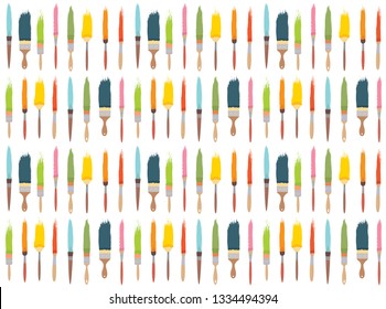 Seamless pattern art brushes with color paint