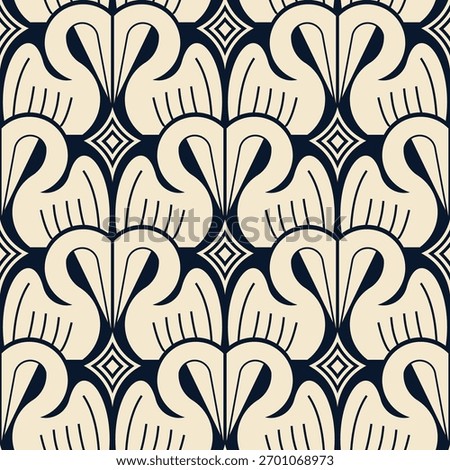 seamless pattern art deco flamengo wallpapper